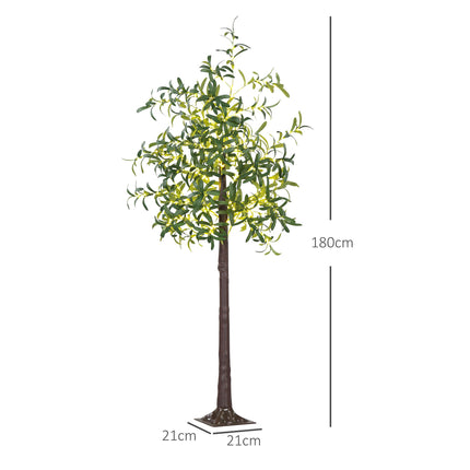 300 LED Light Decorative Artificial Olive Tree - Green