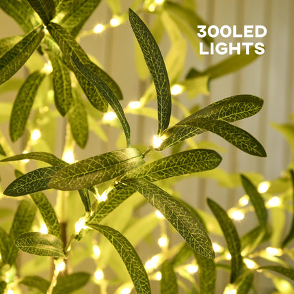 300 LED Light Decorative Artificial Olive Tree - Green