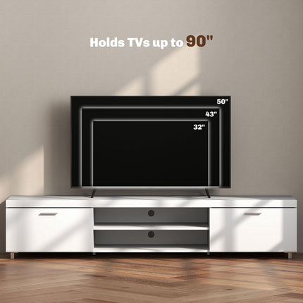 Modern TV unit Cabinet Entertainment Centre for TVs up to 90" w/ Cabinet Shelf F