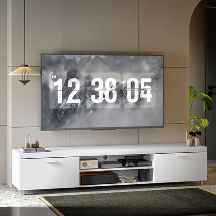 Modern TV unit Cabinet Entertainment Centre for TVs up to 90" w/ Cabinet Shelf F