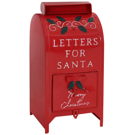 Christmas Letters for Santa Post Box Freestanding or Wall Mounted Indoor Decoration - Red
