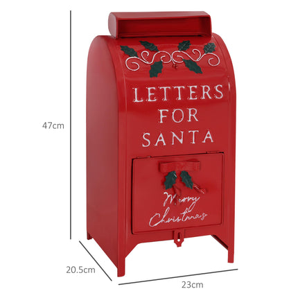 Christmas Letters for Santa Post Box Freestanding or Wall Mounted Indoor Decoration - Red