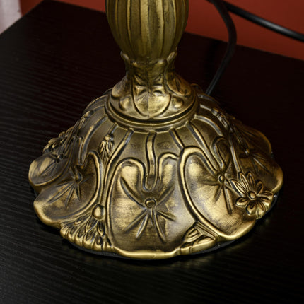Handcrafted Stained Glass Table Lamp Ф31x48cm with Zinc Alloy Base - Multi-Coloured