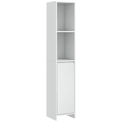 Narrow Bathroom Cabinet, Slim Bathroom Storage Unit with Open Compartment, Frees