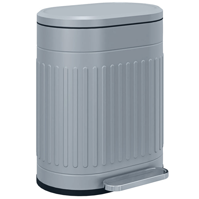 20L Metal Kitchen Bin with Soft-Close Lid - Grey