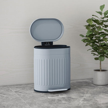 20L Metal Kitchen Bin with Soft-Close Lid - Grey