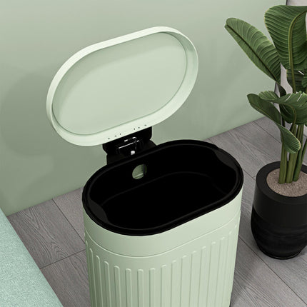 20 Litre Fingerprint Proof Metal Pedal Bin with Soft-Close Lid and Removable Inner Bucket - Light Green