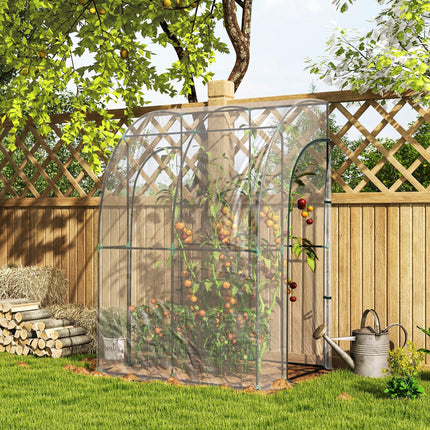 143cm x 118cm Walk-In Lean To Greenhouse with Accessories - Clear Green