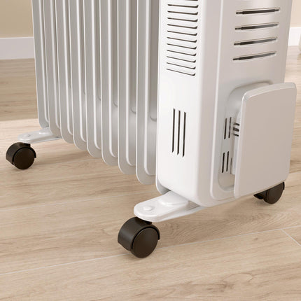 2000W Quiet Oil Filled Radiator, 9 Fin Energy Efficient Portable Electric Heater