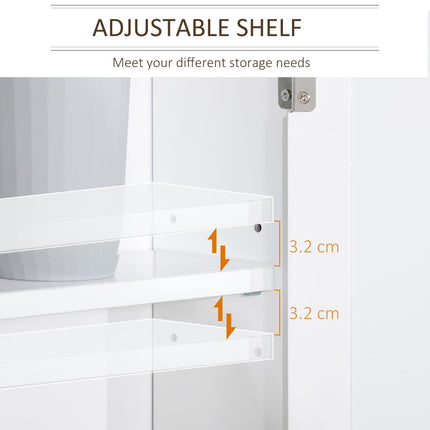Bathroom Furniture Set, Mirror Cabinet Wall Mounted with Adjustable Shelf, Bathr