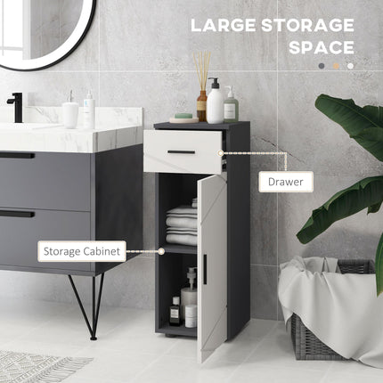 5-Piece Bathroom Furniture Set, Bathroom Storage Cabinet with Doors and Shelves,