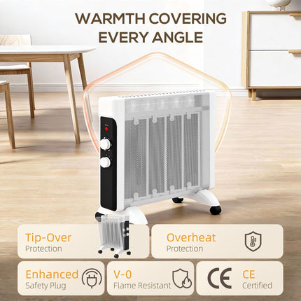 2kW Electric Heater, 10-45‚ÑÉ Temperature - White