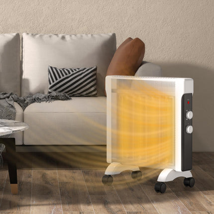2kW Electric Heater, 10-45‚ÑÉ Temperature - White