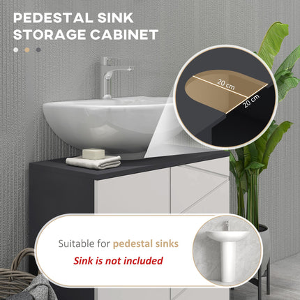 5-Piece Bathroom Furniture Set, Bathroom Storage Cabinet with Doors and Shelves,