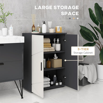5-Piece Bathroom Furniture Set, Bathroom Storage Cabinet with Doors and Shelves,