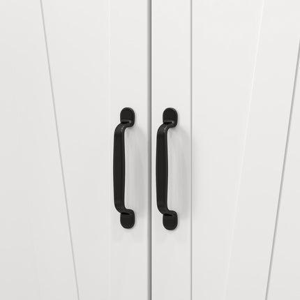 Multi-Storage Farmhouse Style Kitchen Cabinet with Shelves - White