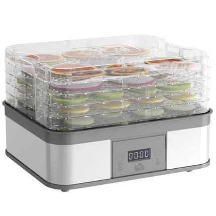 5 Tier Food Dehydrator, 245W Stainless Steel Food Dryer Machine with Adjustable