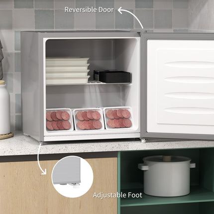 35L Mini Freezer with Adjustable -24℃ to -14℃ Temperature Range - Grey