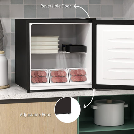 35L Mini Freezer with Adjustable -24° to -14° Temperature Range - Black
