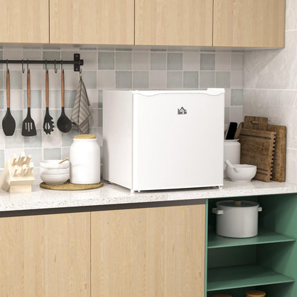 35L Mini Freezer with Adjustable Temperature Control and Reversible Door - White