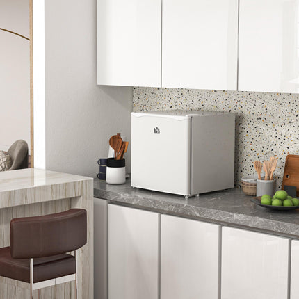 35L Mini Freezer with Adjustable Temperature Control and Reversible Door - White