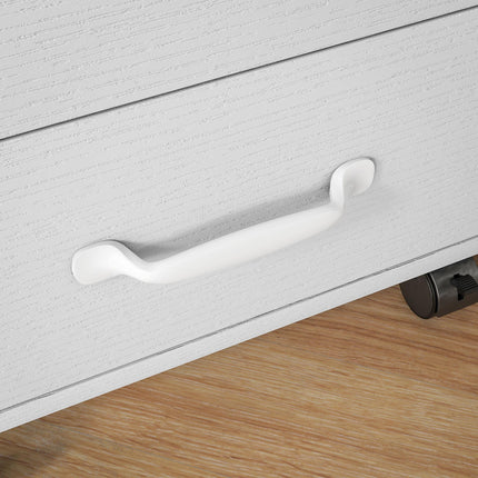 3 Drawer Mobile Filing Cabinet with Wheels for Home Office Study - White