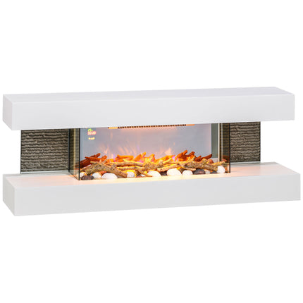 47inch / 120cm Electric Fireplace Wall Mounted, Freestanding, Glass Electric Fir