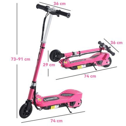 Folding Electric Kids Scooter Ride-On Age 7-14 - Pink