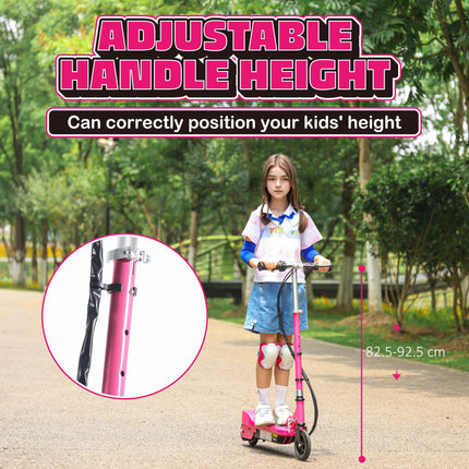 Folding Electric Kids Scooter Ride-On Age 7-14 - Pink