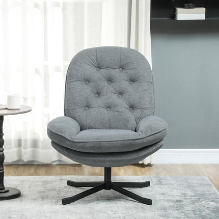 Relaxed Swivel Armchair - Grey