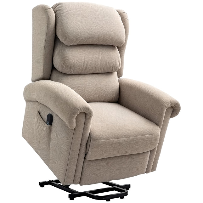 Electric Riser Recliner Chair with USB Port - Khaki Velvet Touch