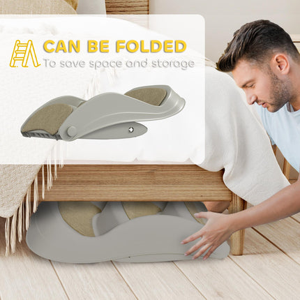 Foldable 3-Step Pet Stairs with Non-Slip Mats for Small Dogs - Grey