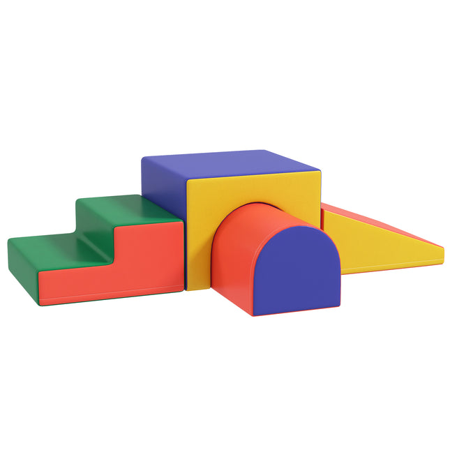4-Piece Soft Play Set for Toddlers 1-3 Years - Red