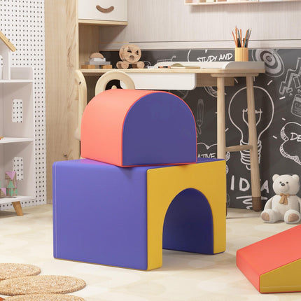 4-Piece Soft Play Set for Toddlers 1-3 Years - Red