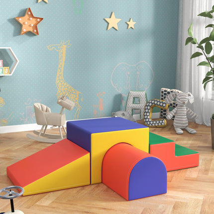 4-Piece Soft Play Set for Toddlers 1-3 Years - Red