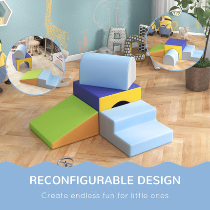 4-Piece Toddler Soft Play Set for Motor Skills Development - Multicoloured