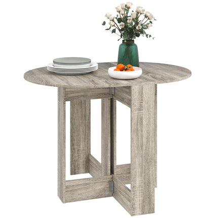 Space-saving Drop Leaf Table, Folding Dining Table for Small Space, Kitchen, Din