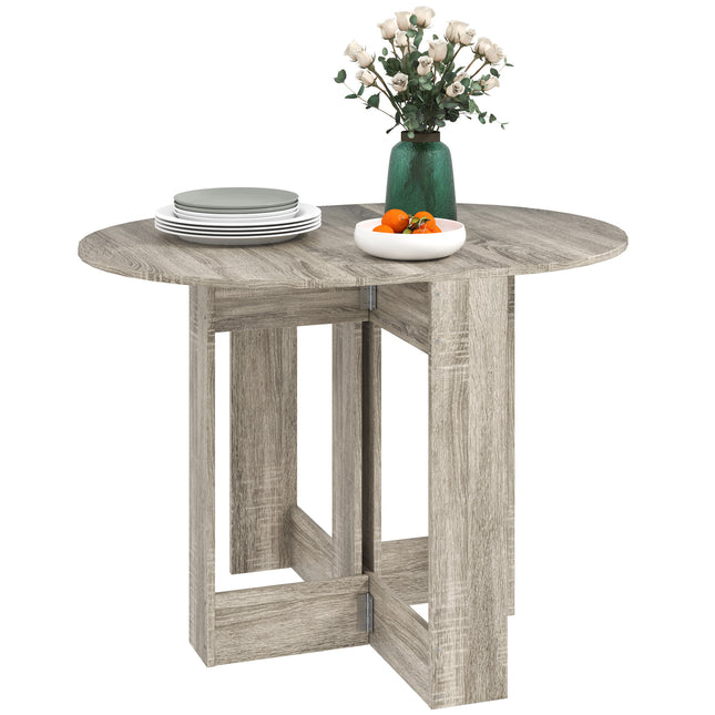Space-saving Drop Leaf Table, Folding Dining Table for Small Space, Kitchen, Din