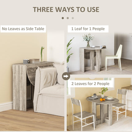 Space-saving Drop Leaf Table, Folding Dining Table for Small Space, Kitchen, Din