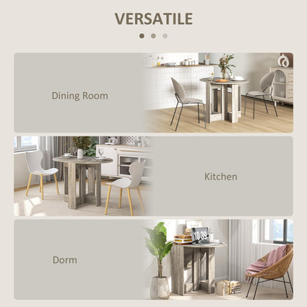 Space-saving Drop Leaf Table, Folding Dining Table for Small Space, Kitchen, Din
