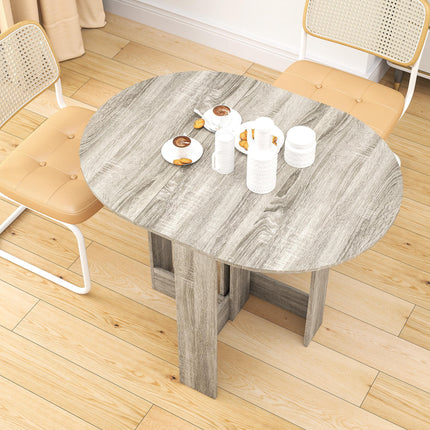 Space-saving Drop Leaf Table, Folding Dining Table for Small Space, Kitchen, Din