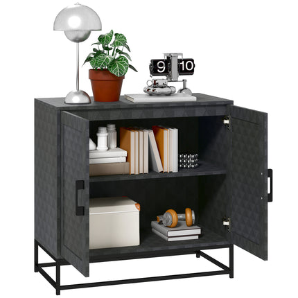 Modern Sideboard, Freestanding Sideboard Storage Cabinet with Adjustable Shelf a