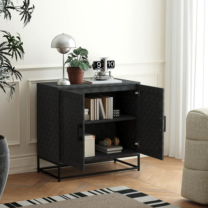 Modern Sideboard, Freestanding Sideboard Storage Cabinet with Adjustable Shelf a