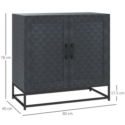 Modern Sideboard, Freestanding Sideboard Storage Cabinet with Adjustable Shelf a
