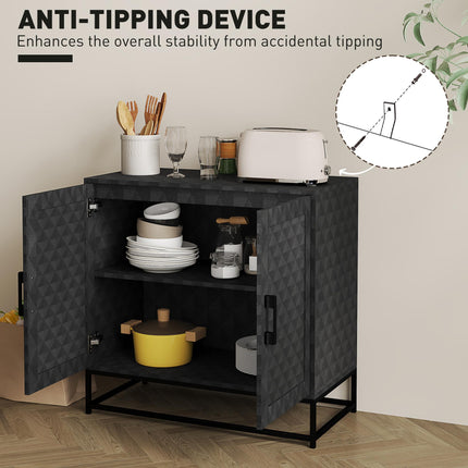 Modern Sideboard, Freestanding Sideboard Storage Cabinet with Adjustable Shelf a