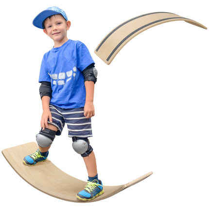 Wooden Balance Board for Children Ages 3-8 Years - Natural Tone