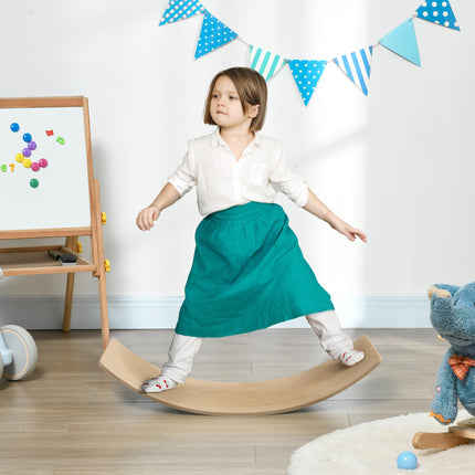 Wooden Balance Board for Children Ages 3-8 Years - Natural Tone