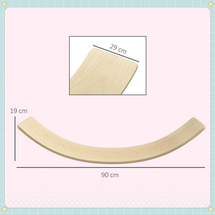 Wooden Balance Board for Children Ages 3-8 Years - Natural Tone