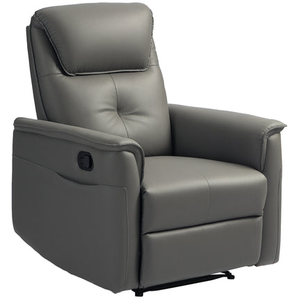 Recliner Armchair with Thick Padded Spring Cushion, Microfibre Manual Reclining