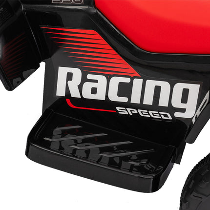 6V Electric Ride-On Quad Bike for Toddlers 18-36 Months with Headlights - Black and Red